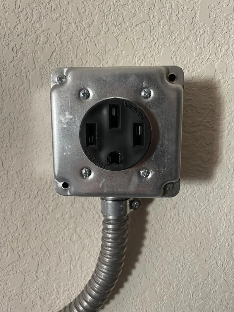 NEMA 14-50 outlet installed for Electrical Panel Upgrade in Lombard